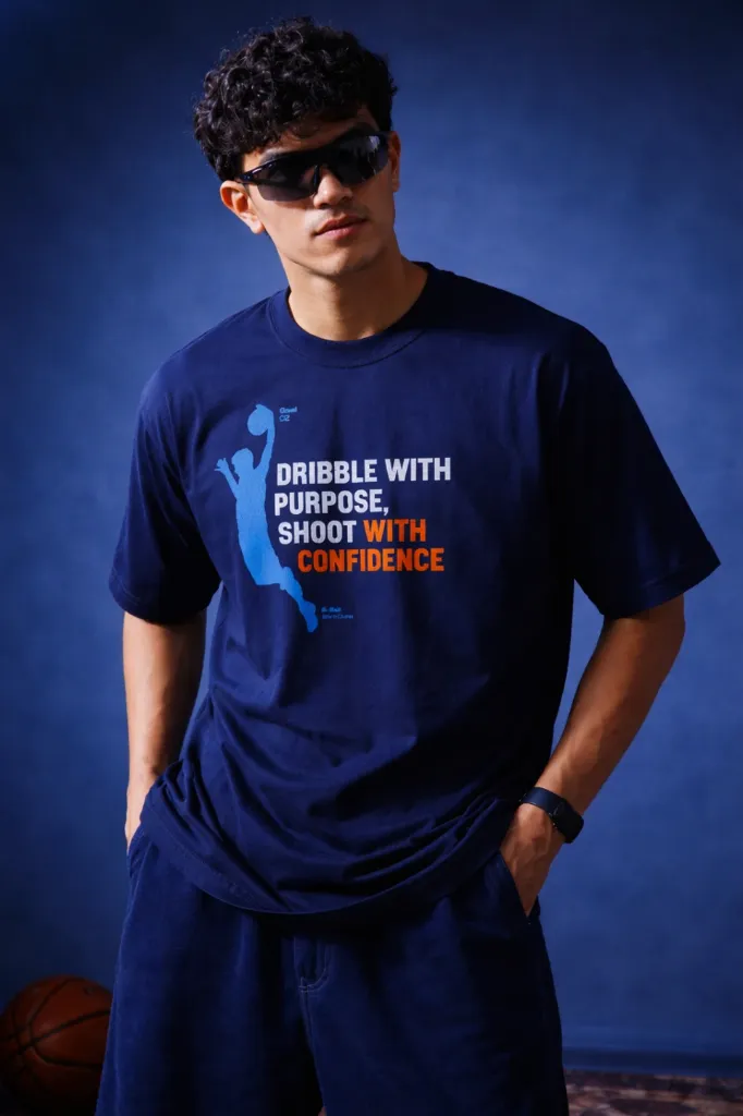 BASKETBALL GRAPHIC PRINTED REGULAR FIT T-SHIRT