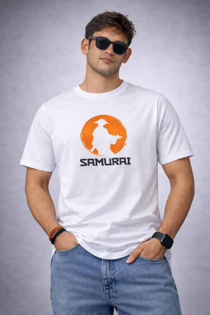 SAMURAI GRAPHIC PRINTED REGULAR FIT T-SHIRT